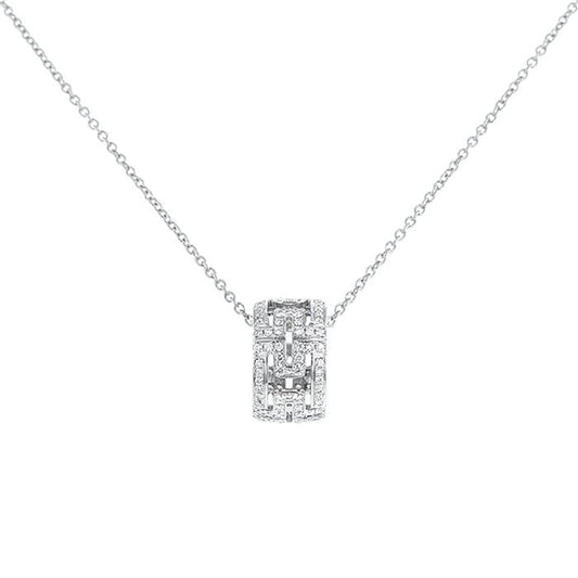 [⭐Sparkve]PARENTESI NECKLACE SILVER DIAMOND