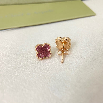 [⭐Sparkve]2026 NEW MINI CLOVER 1 MOTIF  BUBBLE PINK ENAMEL