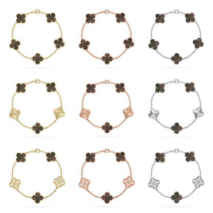 [⭐Sparkve] CLOVER 5 MOTIF GRAY MOP BRACELET COLLECTION