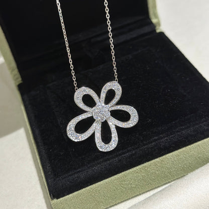 [⭐Sparkve]FLOWERLACE NECKLACE FULL DIAMONDS