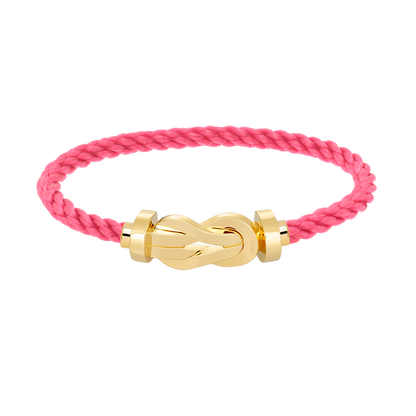 [⭐Sparkve]CHANCE LARGE 8 FIGURE BUCKLE NO DIAMOND BRACELET GOLD