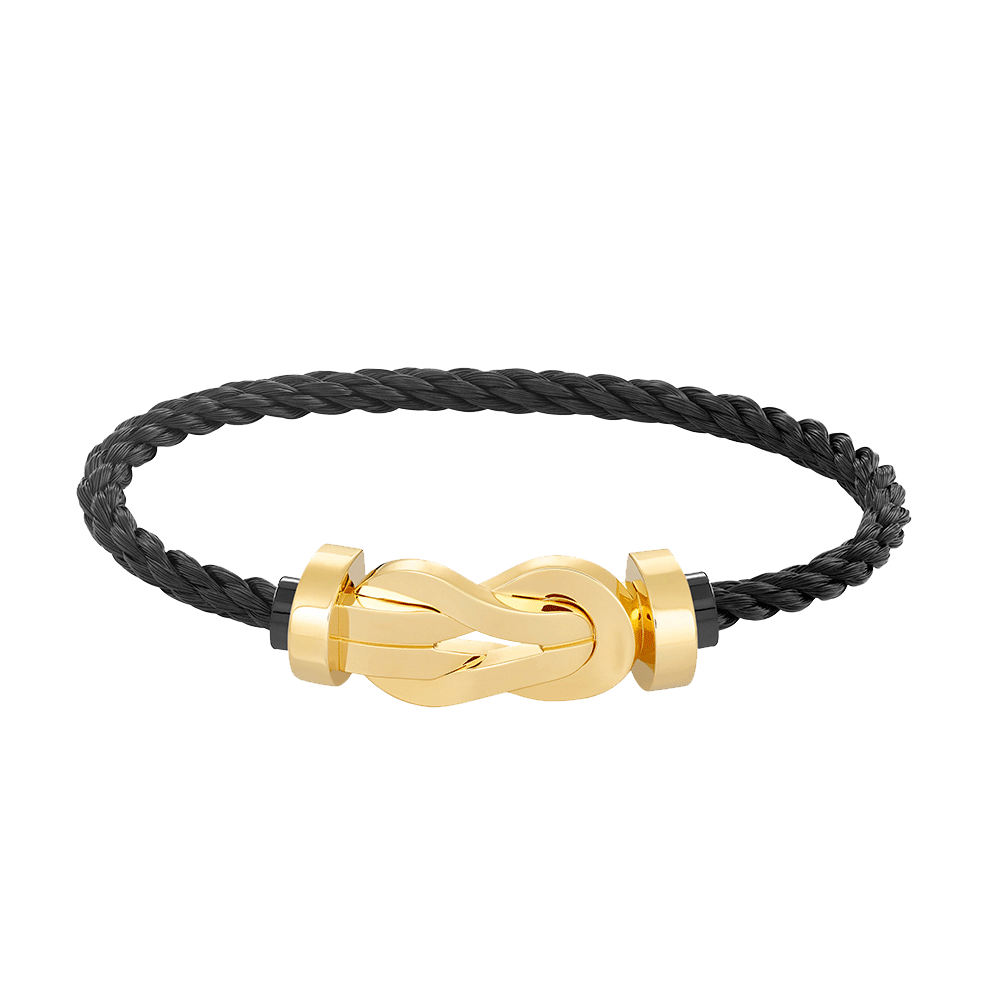 [⭐Sparkve]CHANCE LARGE 8 FIGURE BUCKLE NO DIAMOND BRACELET GOLD