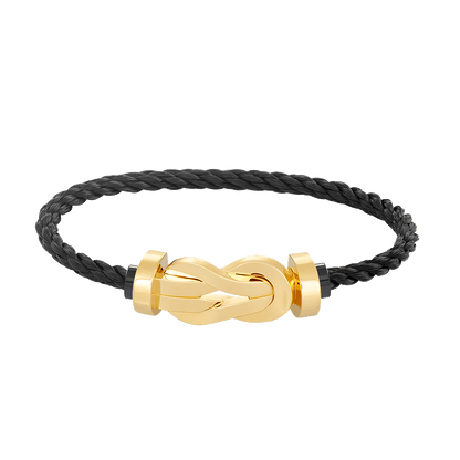 [⭐Sparkve]CHANCE LARGE 8 FIGURE BUCKLE NO DIAMOND BRACELET GOLD