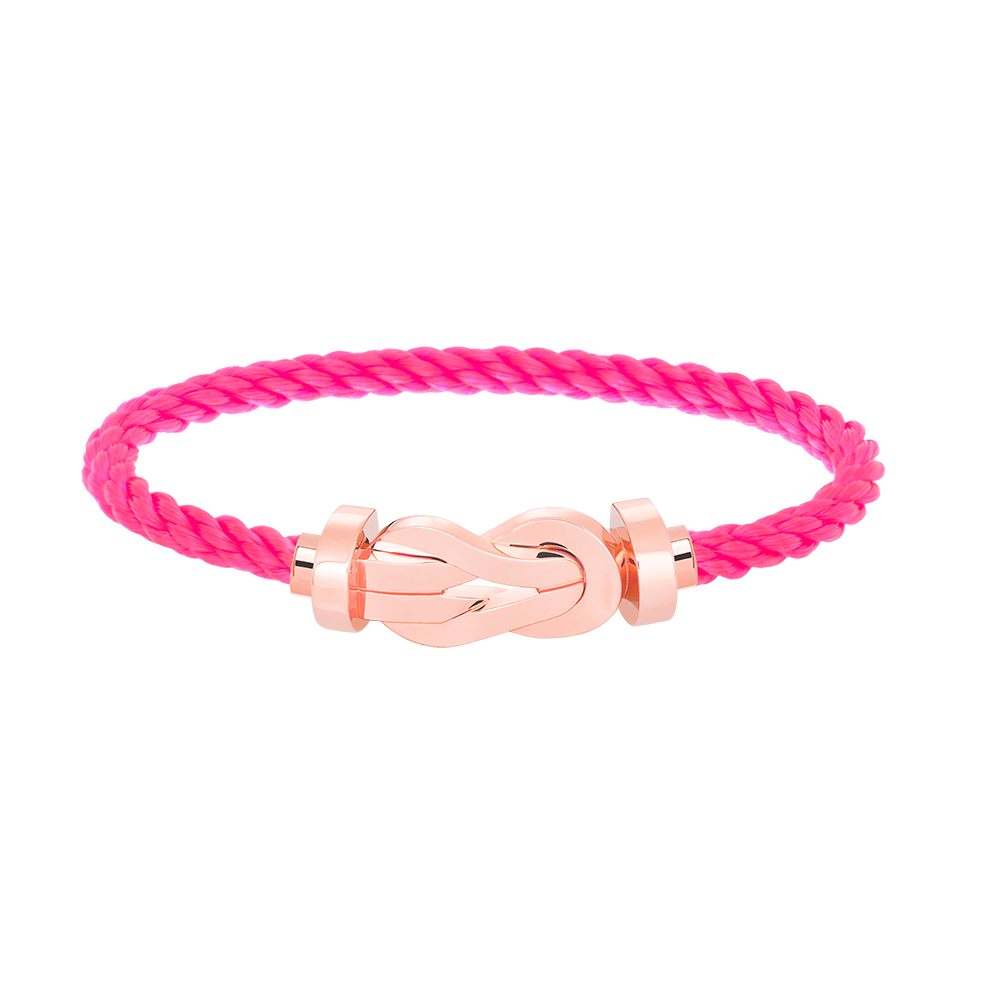 [⭐Sparkve]CHANCE LARGE 8 FIGURE BUCKLE NO DIAMOND BRACELET ROSE GOLD