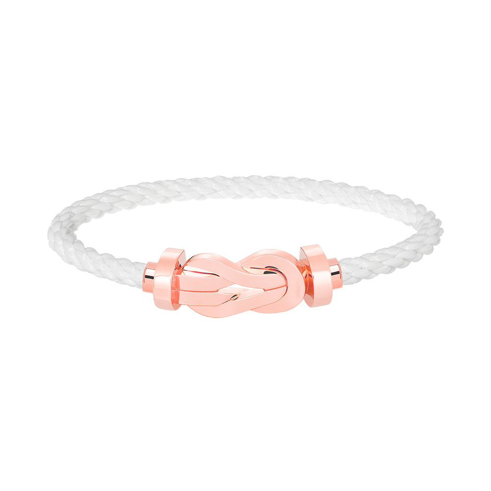 [⭐Sparkve]CHANCE LARGE 8 FIGURE BUCKLE NO DIAMOND BRACELET ROSE GOLD