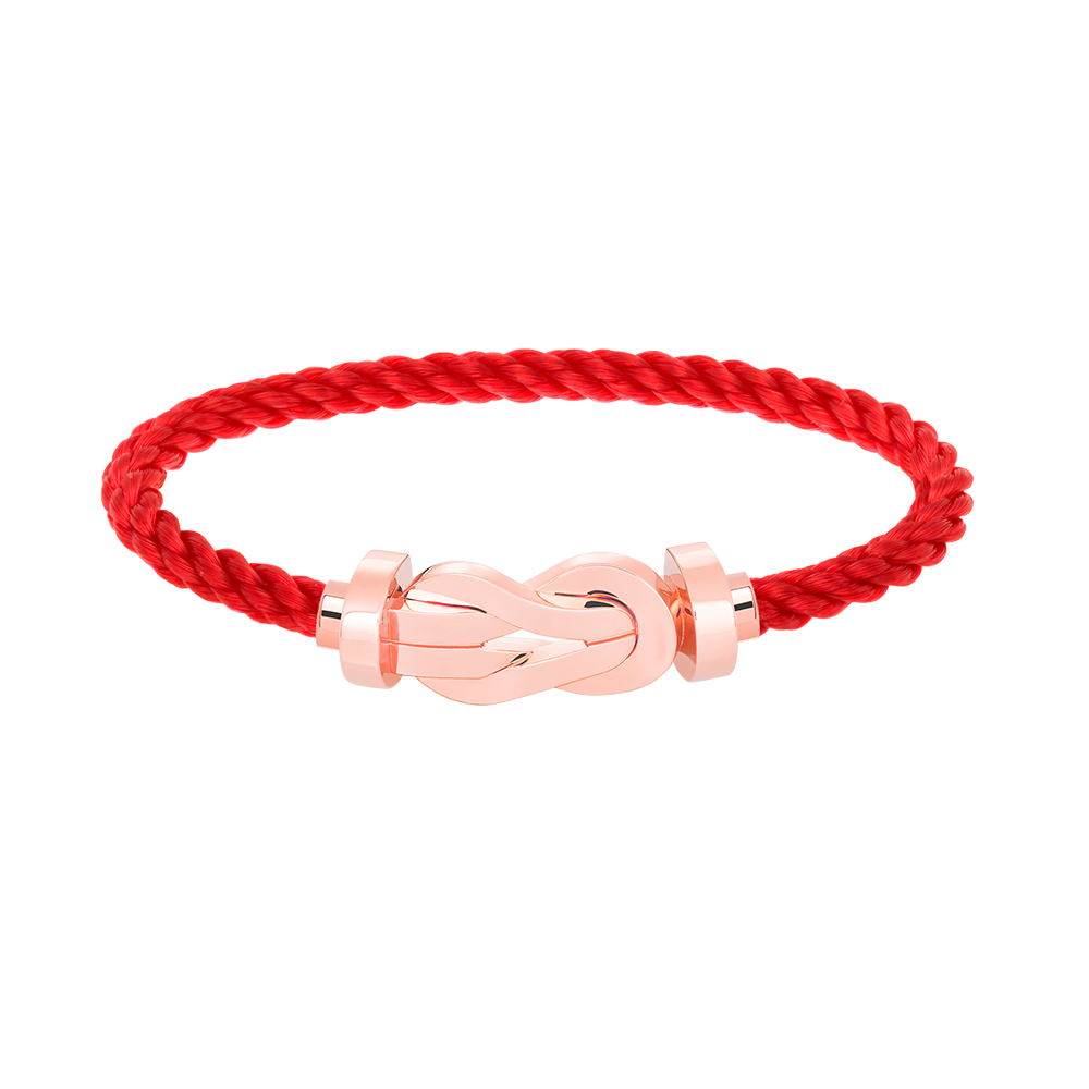 [⭐Sparkve]CHANCE LARGE 8 FIGURE BUCKLE NO DIAMOND BRACELET ROSE GOLD