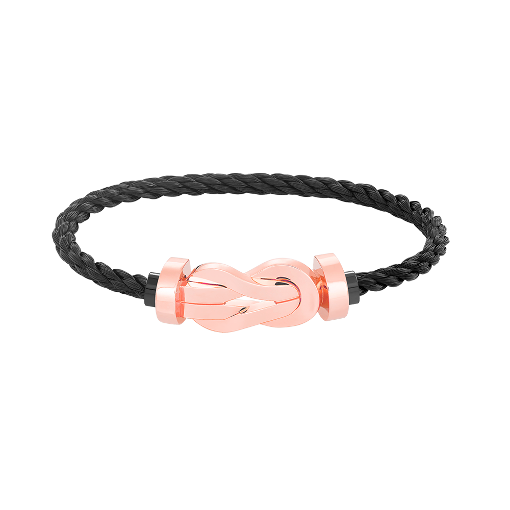 [⭐Sparkve]CHANCE LARGE 8 FIGURE BUCKLE NO DIAMOND BRACELET ROSE GOLD