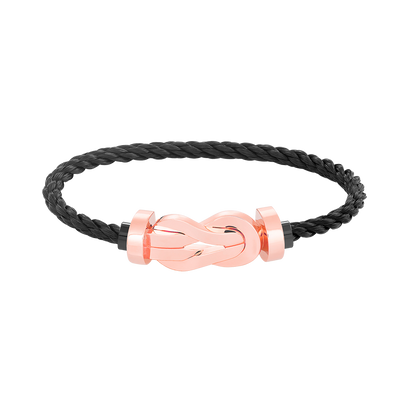[⭐Sparkve]CHANCE LARGE 8 FIGURE BUCKLE NO DIAMOND BRACELET ROSE GOLD