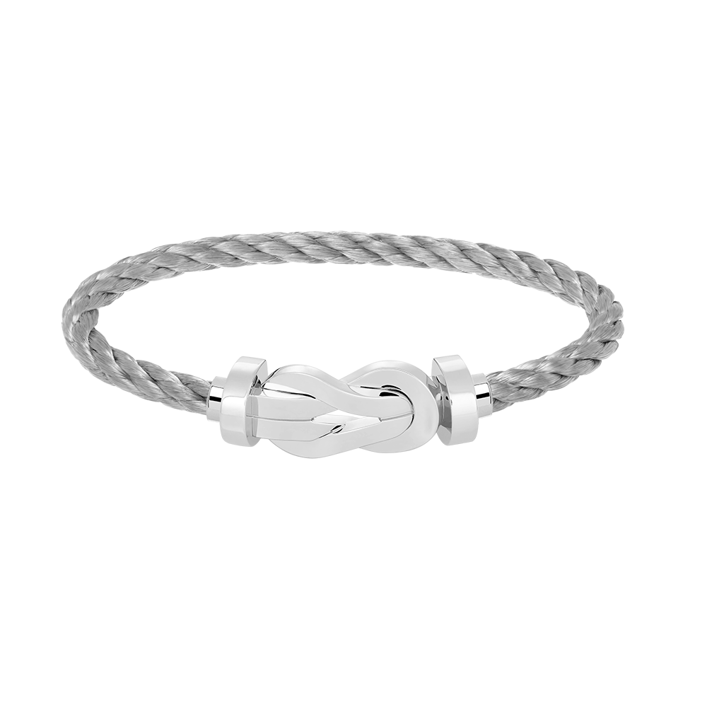 [⭐Sparkve]CHANCE LARGE 8 FIGURE BUCKLE NO DIAMOND BRACELET SILVER