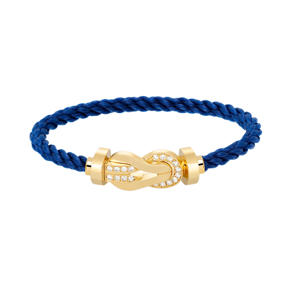 [⭐Sparkve]CHANCE LARGE 8 FIGURE BUCKLE HALF DIAMOND BRACELET GOLD