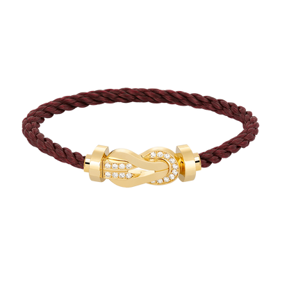 [⭐Sparkve]CHANCE LARGE 8 FIGURE BUCKLE HALF DIAMOND BRACELET GOLD