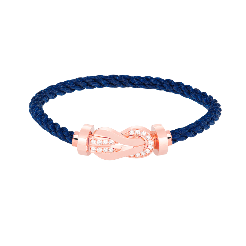[⭐Sparkve]CHANCE LARGE 8 FIGURE BUCKLE HALF DIAMOND BRACELET ROSE GOLD