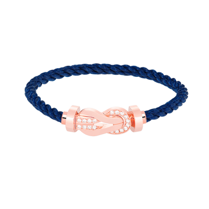 [⭐Sparkve]CHANCE LARGE 8 FIGURE BUCKLE HALF DIAMOND BRACELET ROSE GOLD