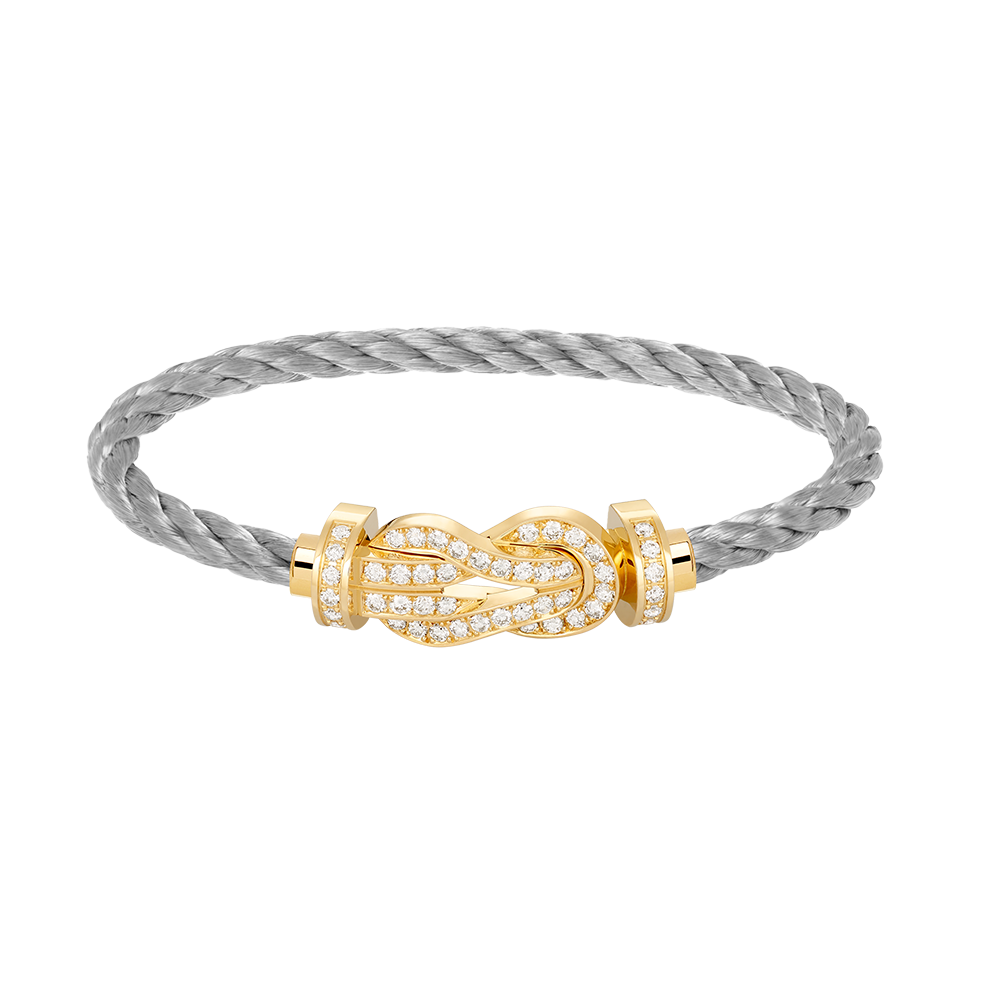 [⭐Sparkve]CHANCE LARGE 8 FIGURE BUCKLE FULLDIAMOND BRACELET GOLD