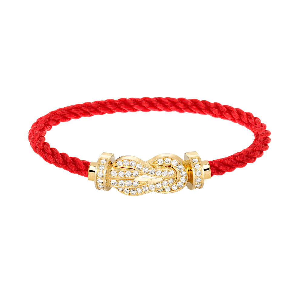 [⭐Sparkve]CHANCE LARGE 8 FIGURE BUCKLE FULLDIAMOND BRACELET GOLD