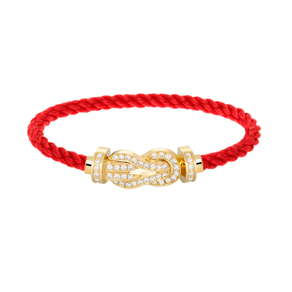 [⭐Sparkve]CHANCE LARGE 8 FIGURE BUCKLE FULLDIAMOND BRACELET GOLD