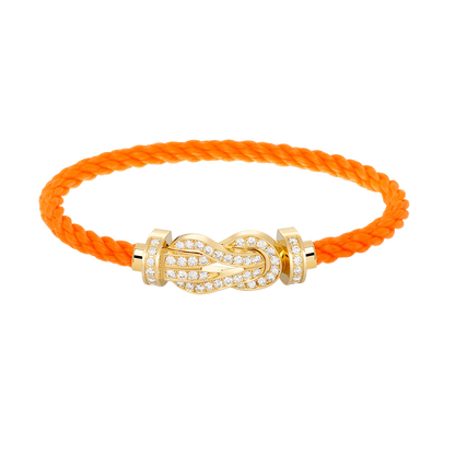 [⭐Sparkve]CHANCE LARGE 8 FIGURE BUCKLE FULLDIAMOND BRACELET GOLD