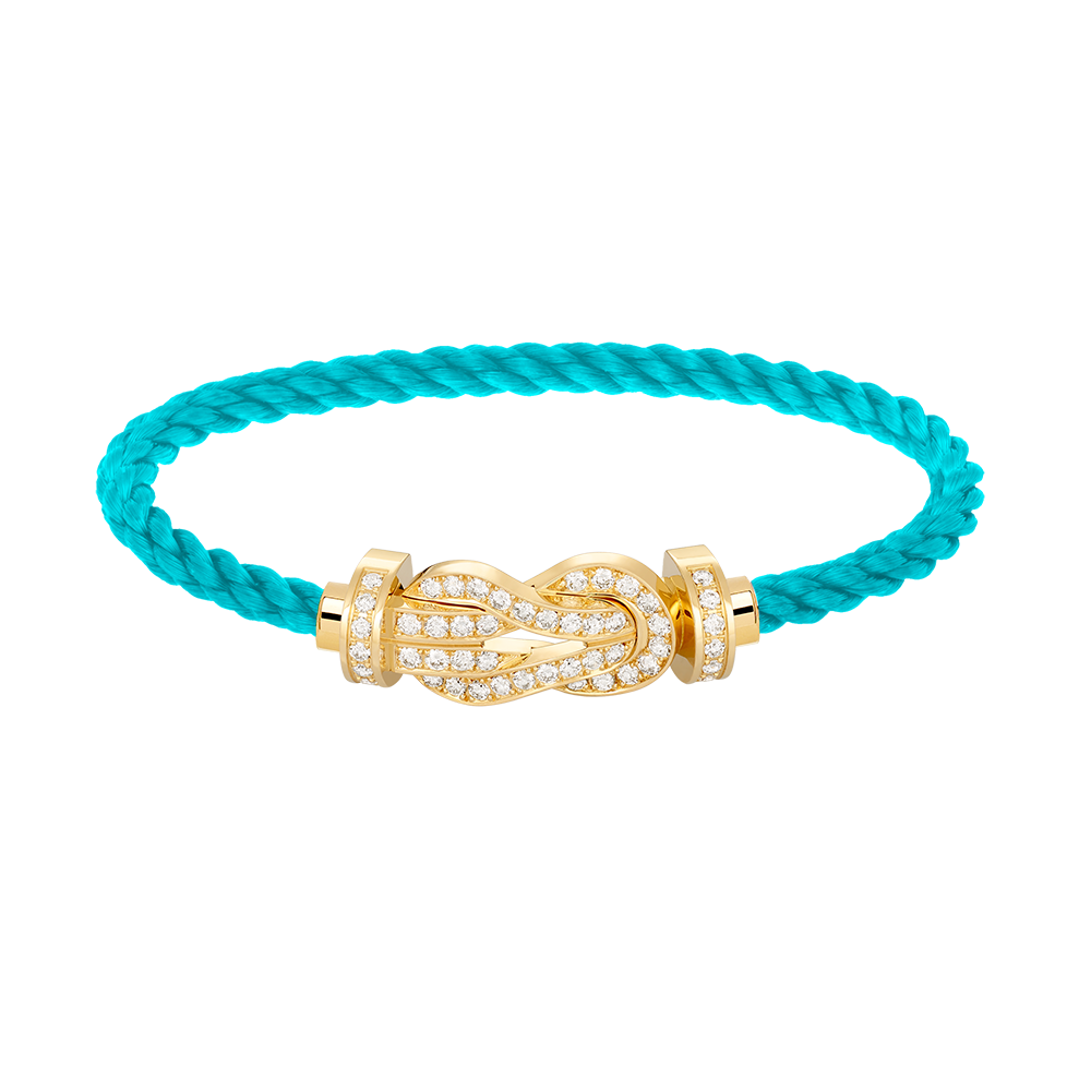 [⭐Sparkve]CHANCE LARGE 8 FIGURE BUCKLE FULLDIAMOND BRACELET GOLD