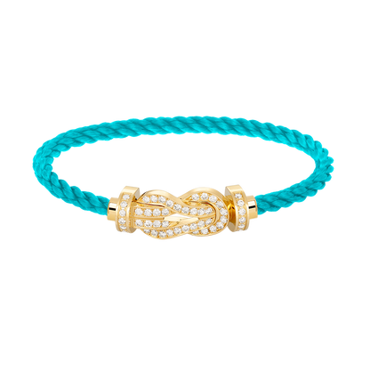 [⭐Sparkve]CHANCE LARGE 8 FIGURE BUCKLE FULLDIAMOND BRACELET GOLD