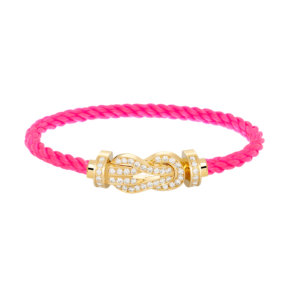 [⭐Sparkve]CHANCE LARGE 8 FIGURE BUCKLE FULLDIAMOND BRACELET GOLD