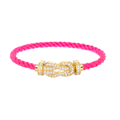 [⭐Sparkve]CHANCE LARGE 8 FIGURE BUCKLE FULLDIAMOND BRACELET GOLD