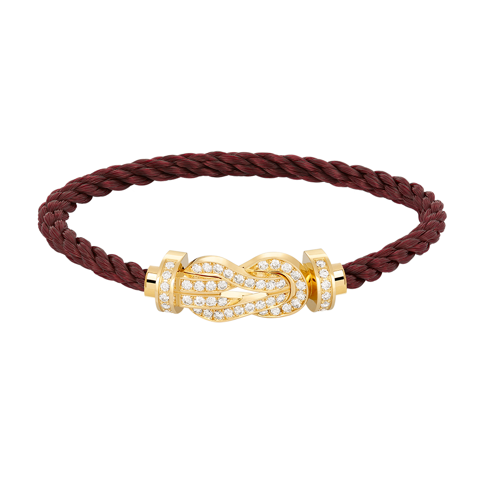[⭐Sparkve]CHANCE LARGE 8 FIGURE BUCKLE FULLDIAMOND BRACELET GOLD