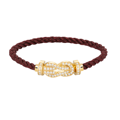 [⭐Sparkve]CHANCE LARGE 8 FIGURE BUCKLE FULLDIAMOND BRACELET GOLD