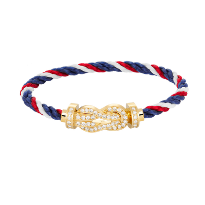 [⭐Sparkve]CHANCE LARGE 8 FIGURE BUCKLE FULLDIAMOND BRACELET GOLD