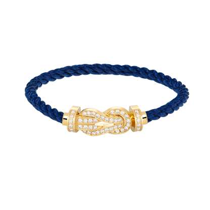 [⭐Sparkve]CHANCE LARGE 8 FIGURE BUCKLE FULLDIAMOND BRACELET GOLD