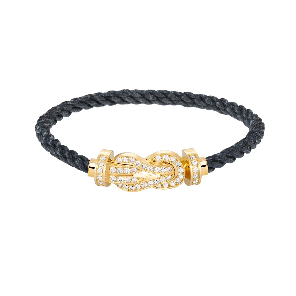 [⭐Sparkve]CHANCE LARGE 8 FIGURE BUCKLE FULLDIAMOND BRACELET GOLD