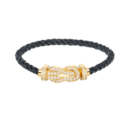 [⭐Sparkve]CHANCE LARGE 8 FIGURE BUCKLE FULLDIAMOND BRACELET GOLD