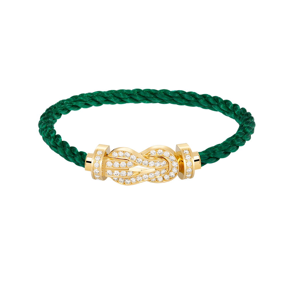 [⭐Sparkve]CHANCE LARGE 8 FIGURE BUCKLE FULLDIAMOND BRACELET GOLD