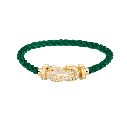 [⭐Sparkve]CHANCE LARGE 8 FIGURE BUCKLE FULLDIAMOND BRACELET GOLD