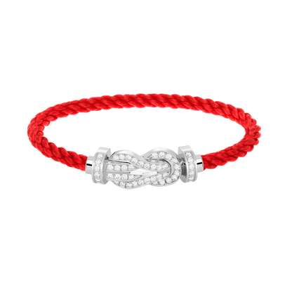 [⭐Sparkve]CHANCE LARGE 8 FIGURE BUCKLE FULL DIAMOND BRACELET SILVER