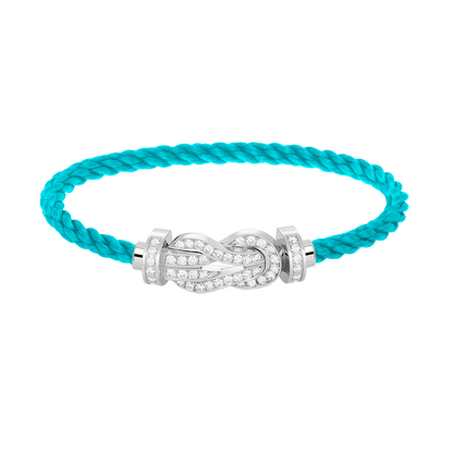 [⭐Sparkve]CHANCE LARGE 8 FIGURE BUCKLE FULL DIAMOND BRACELET SILVER
