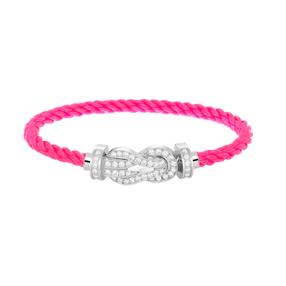 [⭐Sparkve]CHANCE LARGE 8 FIGURE BUCKLE FULL DIAMOND BRACELET SILVER