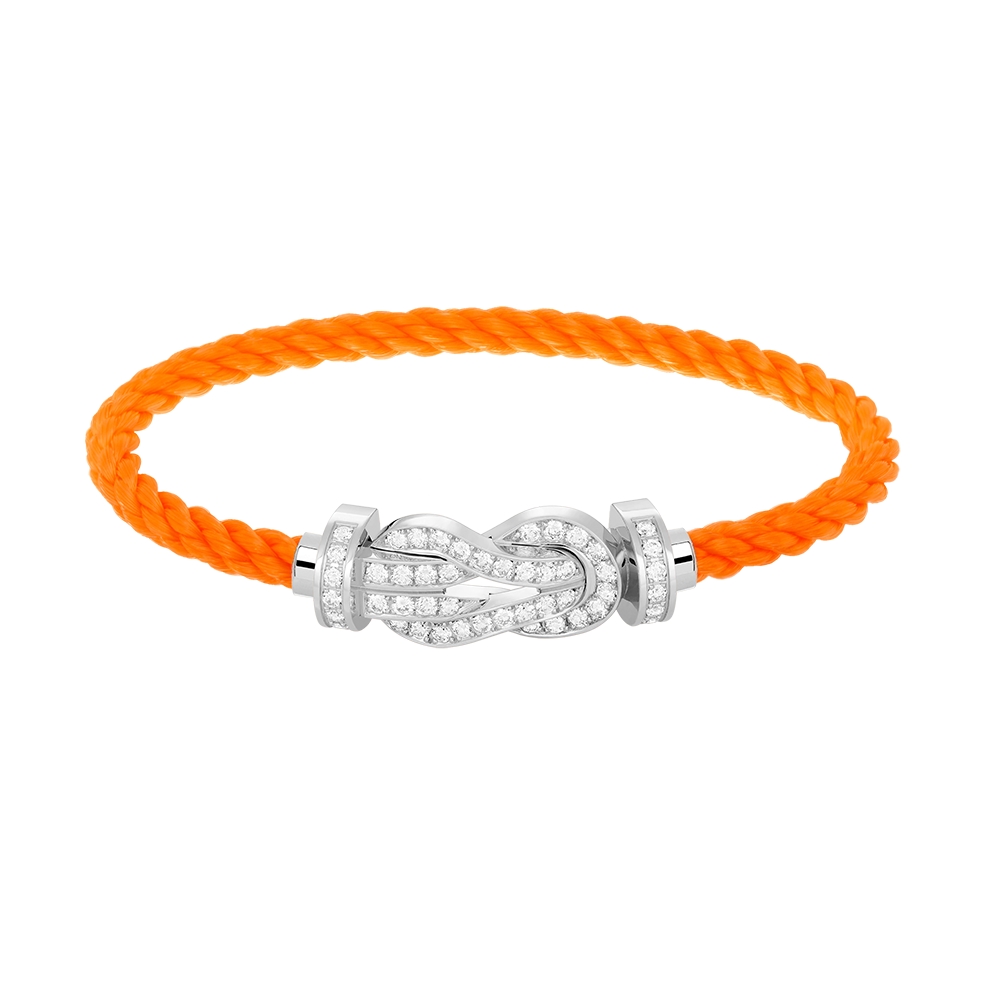 [⭐Sparkve]CHANCE LARGE 8 FIGURE BUCKLE FULL DIAMOND BRACELET SILVER
