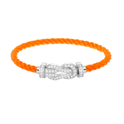[⭐Sparkve]CHANCE LARGE 8 FIGURE BUCKLE FULL DIAMOND BRACELET SILVER