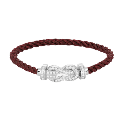 [⭐Sparkve]CHANCE LARGE 8 FIGURE BUCKLE FULL DIAMOND BRACELET SILVER