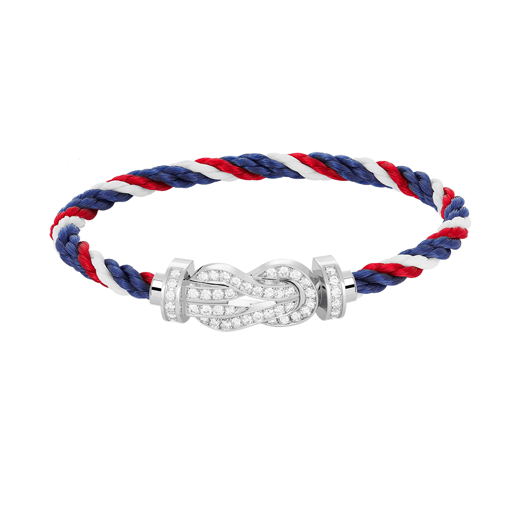 [⭐Sparkve]CHANCE LARGE 8 FIGURE BUCKLE FULL DIAMOND BRACELET SILVER