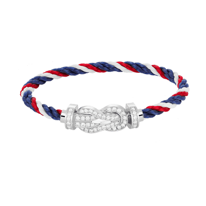 [⭐Sparkve]CHANCE LARGE 8 FIGURE BUCKLE FULL DIAMOND BRACELET SILVER