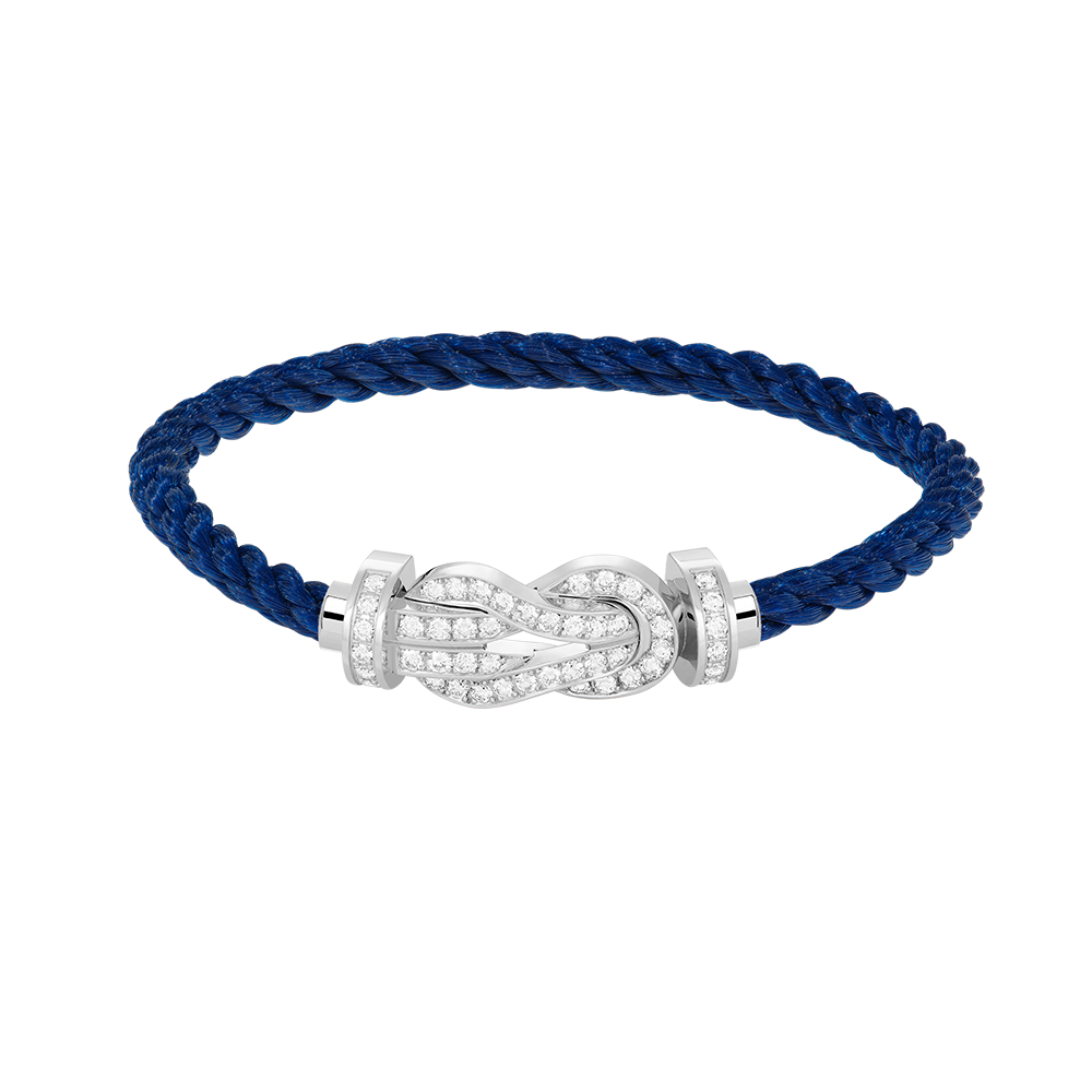 [⭐Sparkve]CHANCE LARGE 8 FIGURE BUCKLE FULL DIAMOND BRACELET SILVER