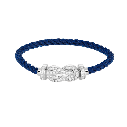 [⭐Sparkve]CHANCE LARGE 8 FIGURE BUCKLE FULL DIAMOND BRACELET SILVER