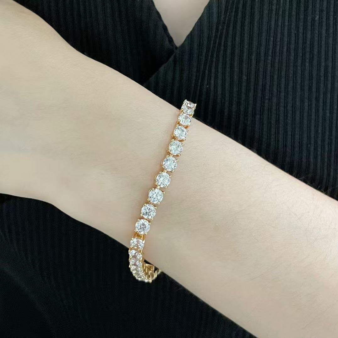 [⭐Sparkve jewelrys]TENNIS BRACELET WITH FULL DIAMOND SETTING