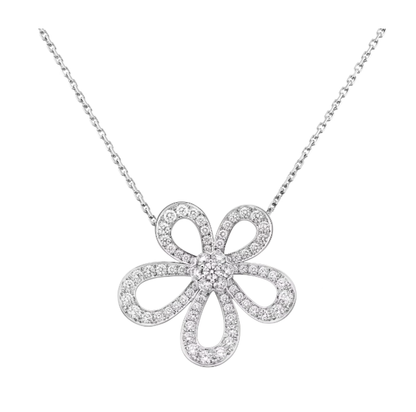 [⭐Sparkve]FLOWERLACE NECKLACE FULL DIAMONDS
