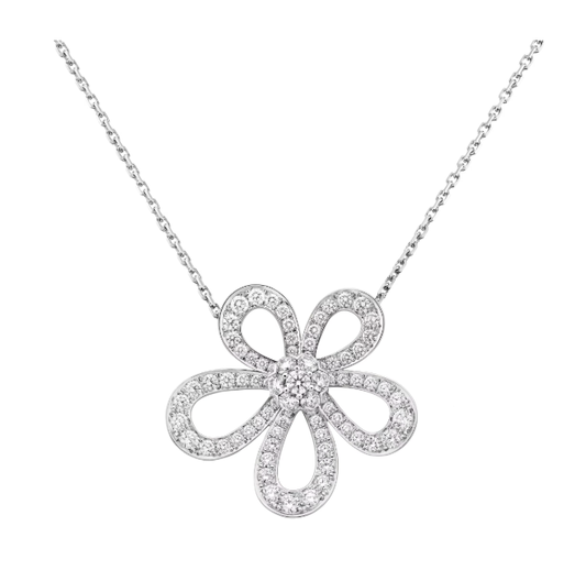 [⭐Sparkve]FLOWERLACE NECKLACE FULL DIAMONDS