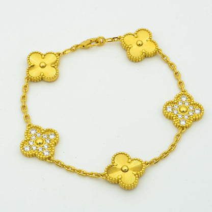 [⭐Sparkve] CLOVER 5 MOTIF LASER BRACELET COLLECTION
