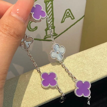 [⭐Sparkve] CLOVER 5 MOTIF VIOLET BRACELET COLLECTION
