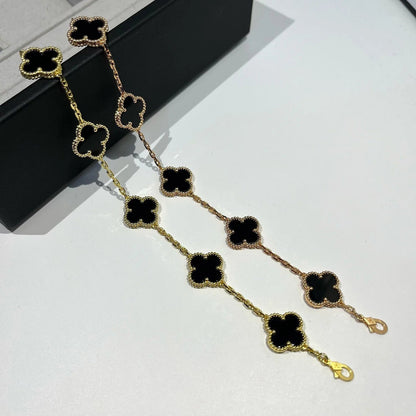 [⭐Sparkve] CLOVER 5 MOTIF ONYXS BRACELET COLLECTION