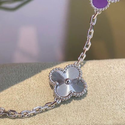 [⭐Sparkve] CLOVER 5 MOTIF VIOLET BRACELET COLLECTION